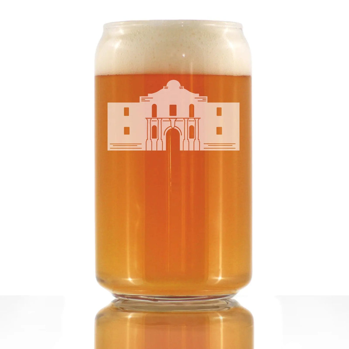 Beer Can Pint Glass | Hand Etched Details | Dishwasher Safe | 16 Oz