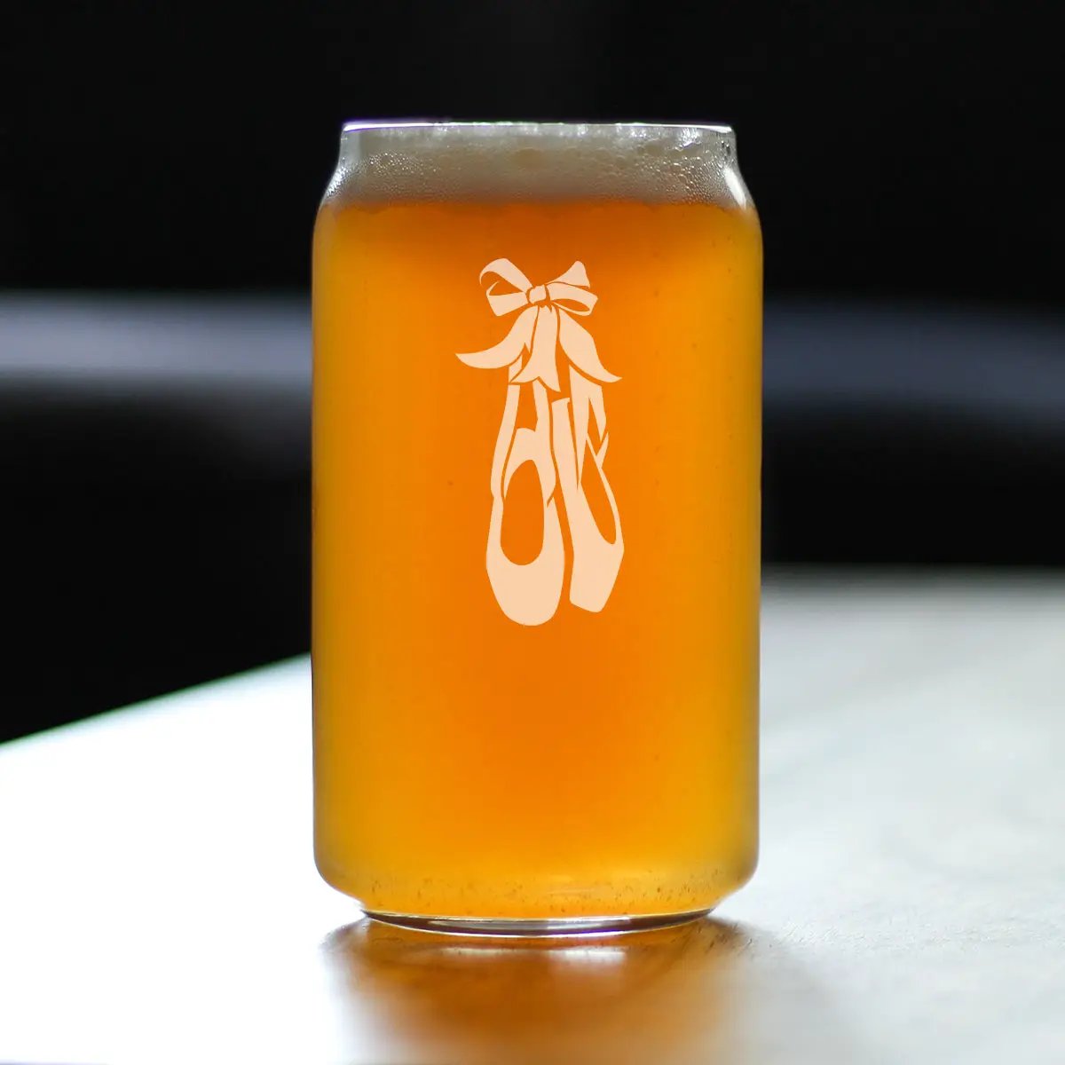 Ballet Pint Glass | Hand Etched Ballerina Design | 16 Oz