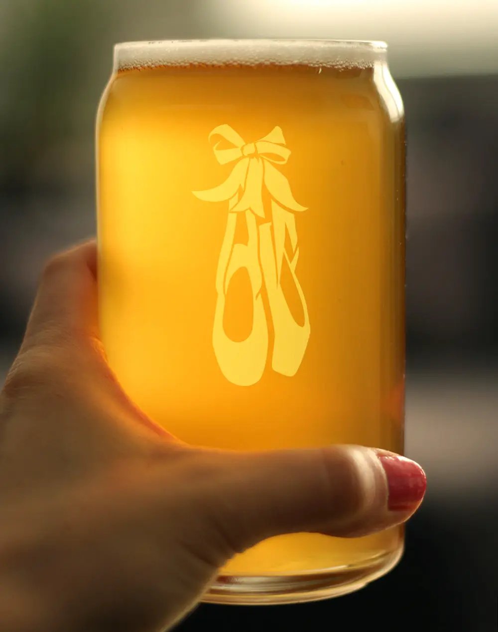 Ballet Pint Glass | Hand Etched Ballerina Design | 16 Oz