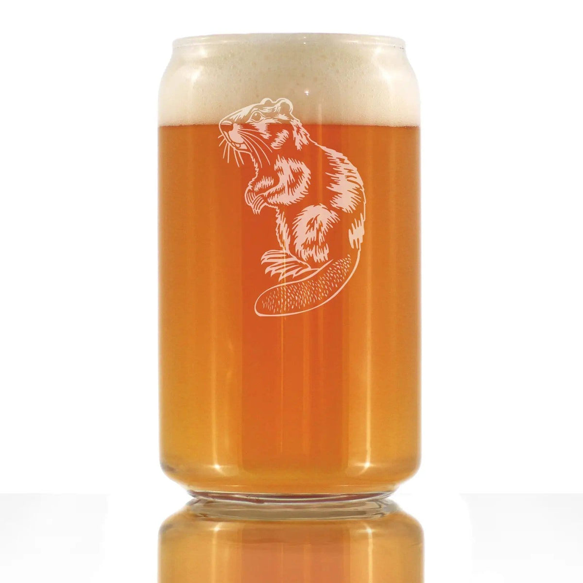 Etched Beer Can Pint Glass | 16 oz | Dishwasher Safe | Beaver Engraved