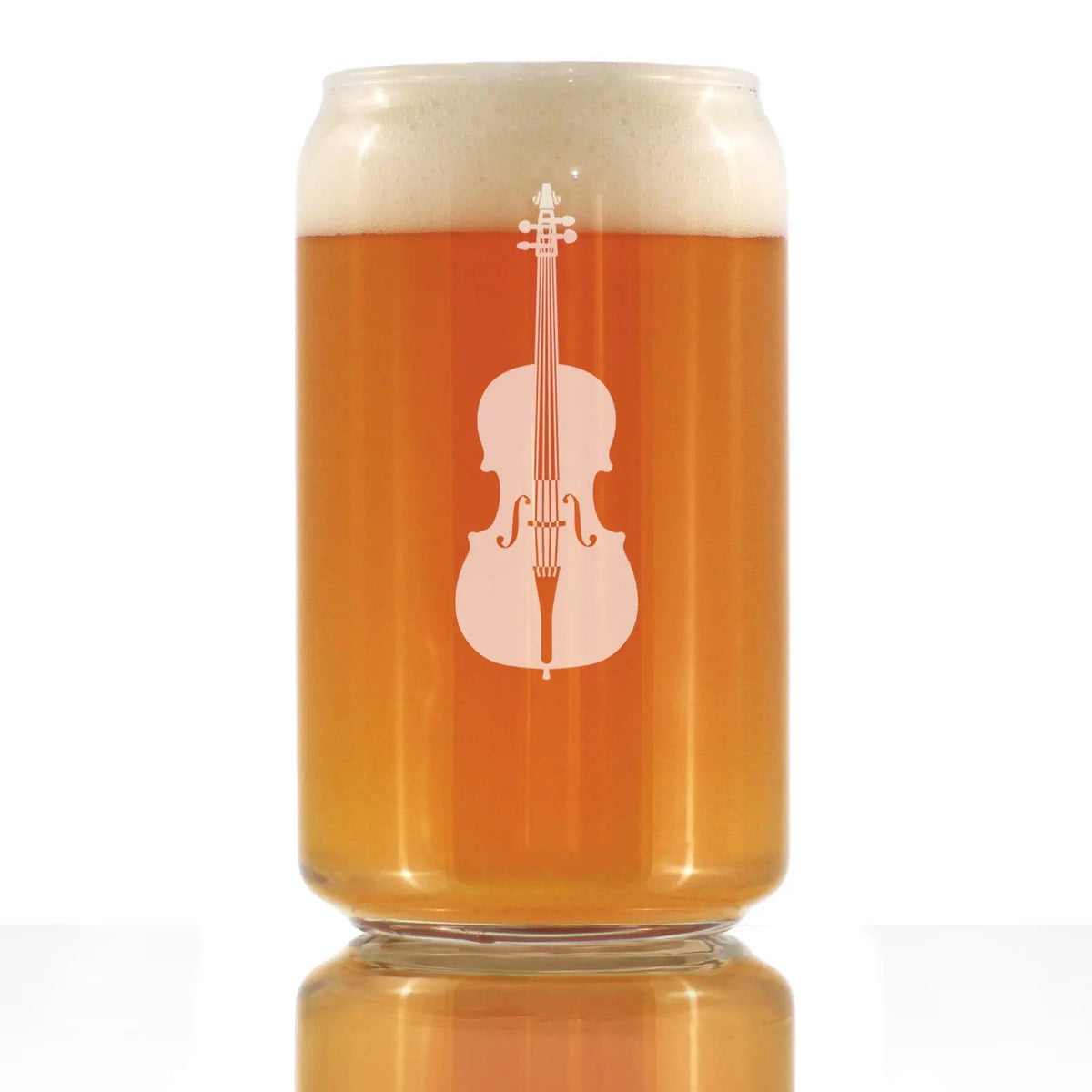 Beer Can Pint Glass | Etched Cello Design | Dishwasher Safe | 16 Oz