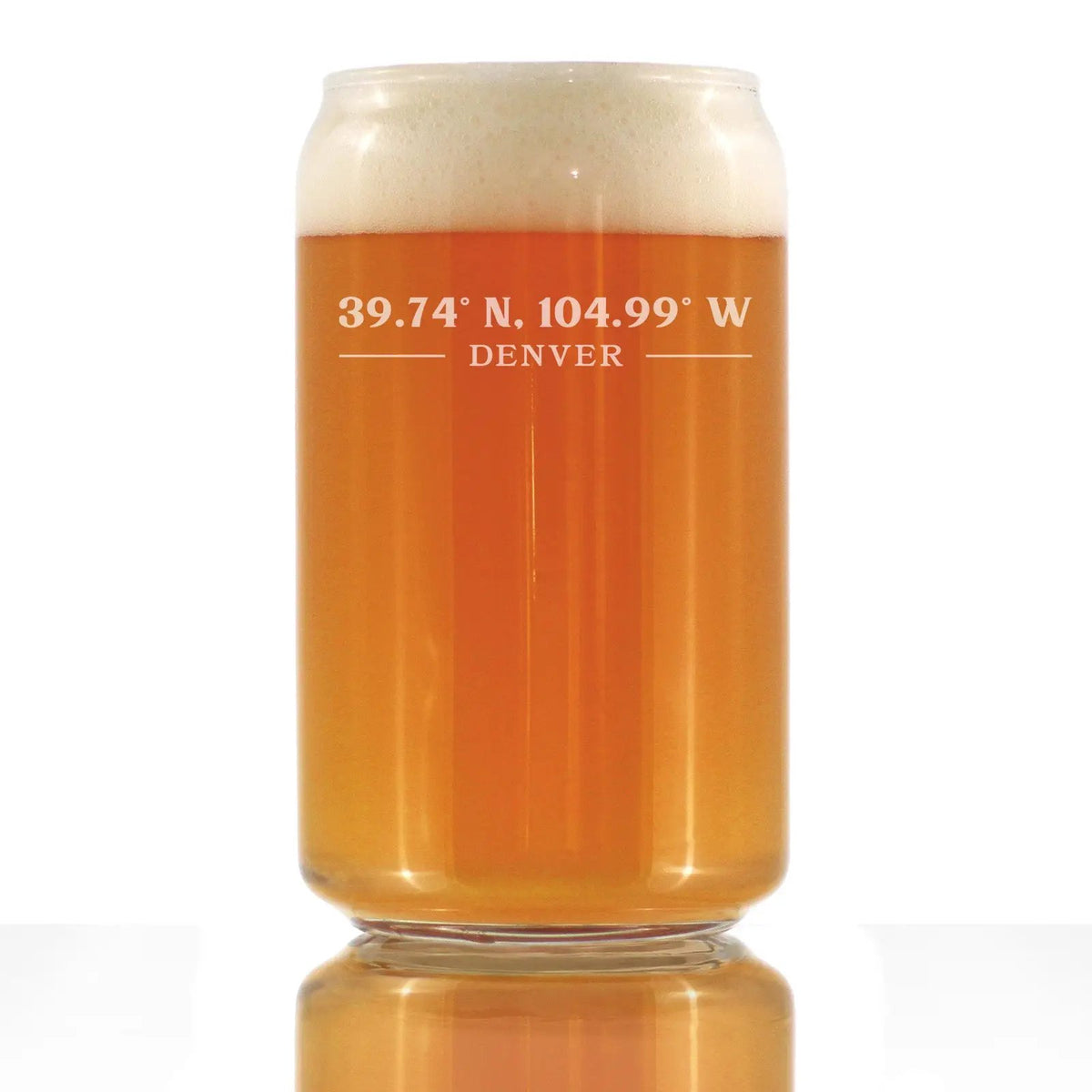 Beer Can Pint Glass | Etched Colorado Design | Dishwasher Safe | 16 Oz