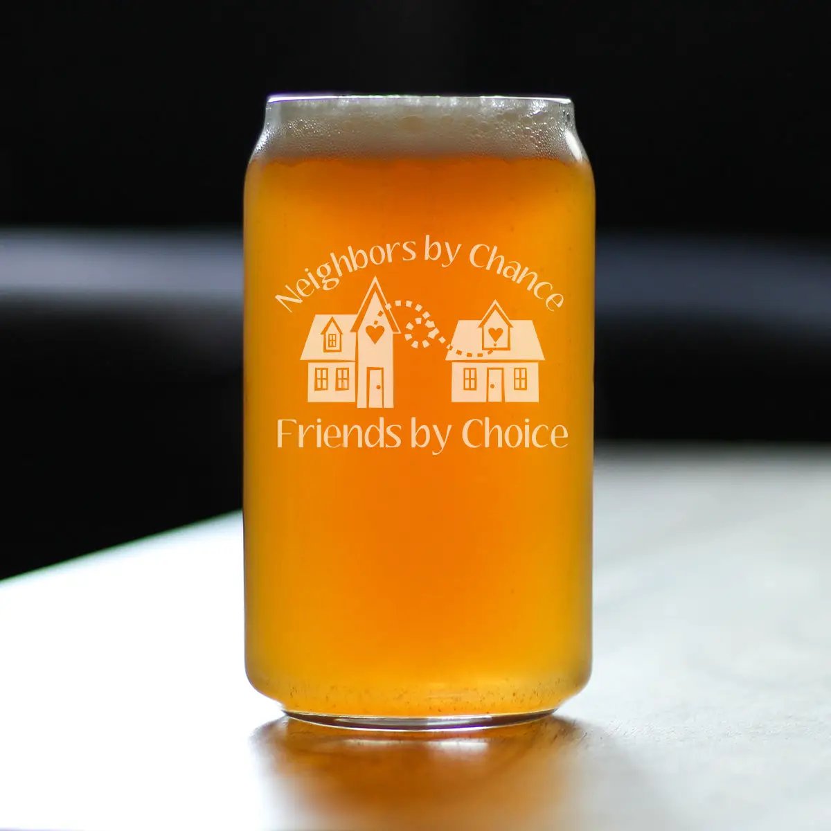 Beer Can Pint Glass | 16 Oz Capacity | Hand Etched | Glassware