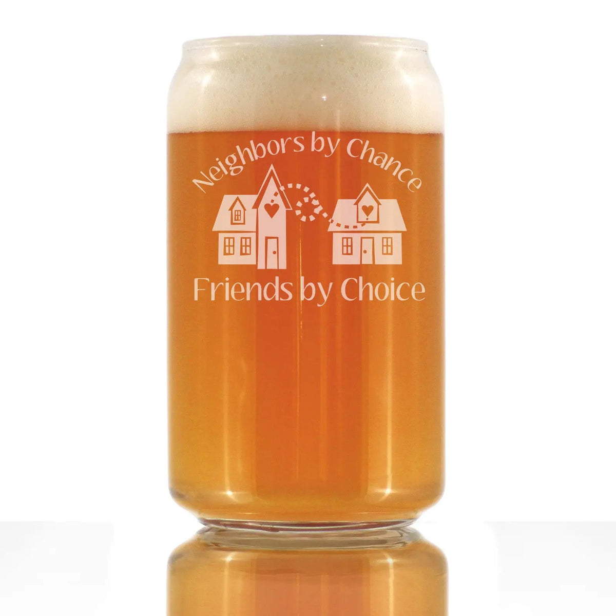 Beer Can Pint Glass | 16 Oz Capacity | Hand Etched | Glassware