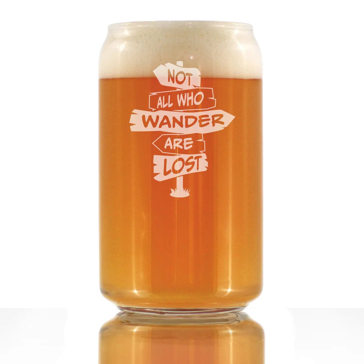 Pint Glass | Hand Etched Quote | Dishwasher Safe | 16 Oz