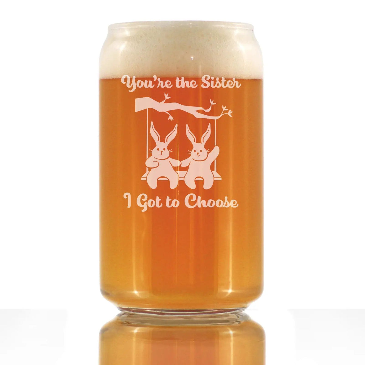 Beer Can Pint Glass | Hand Etched Text | 16 Oz Capacity