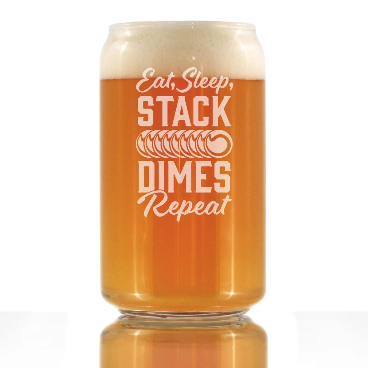 Etched Markings Beer Can Pint Glass | 16 Oz | Hand Etched Design | Dishwasher Safe
