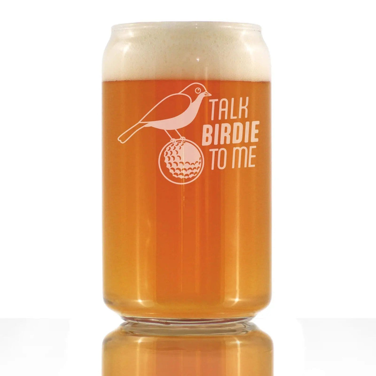 Etched Beer Can Pint Glass | 16 oz | Dishwasher Safe | Golf Gifts Engraved