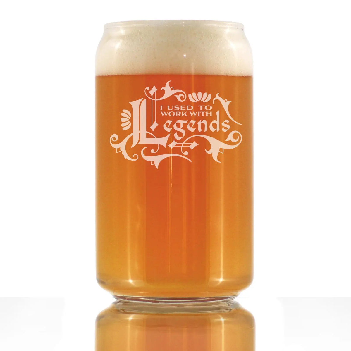 Beer Can Pint Glass | Hand Etched Quote | Dishwasher Safe | 16 Ounce