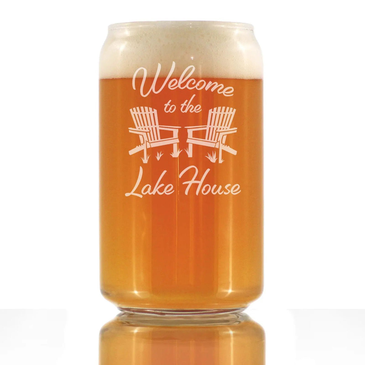Beer Can Pint Glass | 16 Ounce | Hand Etched | Dishwasher Safe
