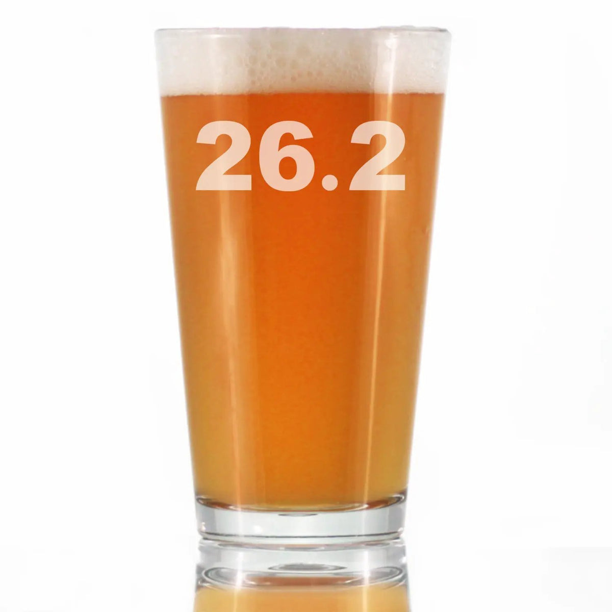 Marathon Pint Glass | 16 Oz Capacity | Hand Etched Design