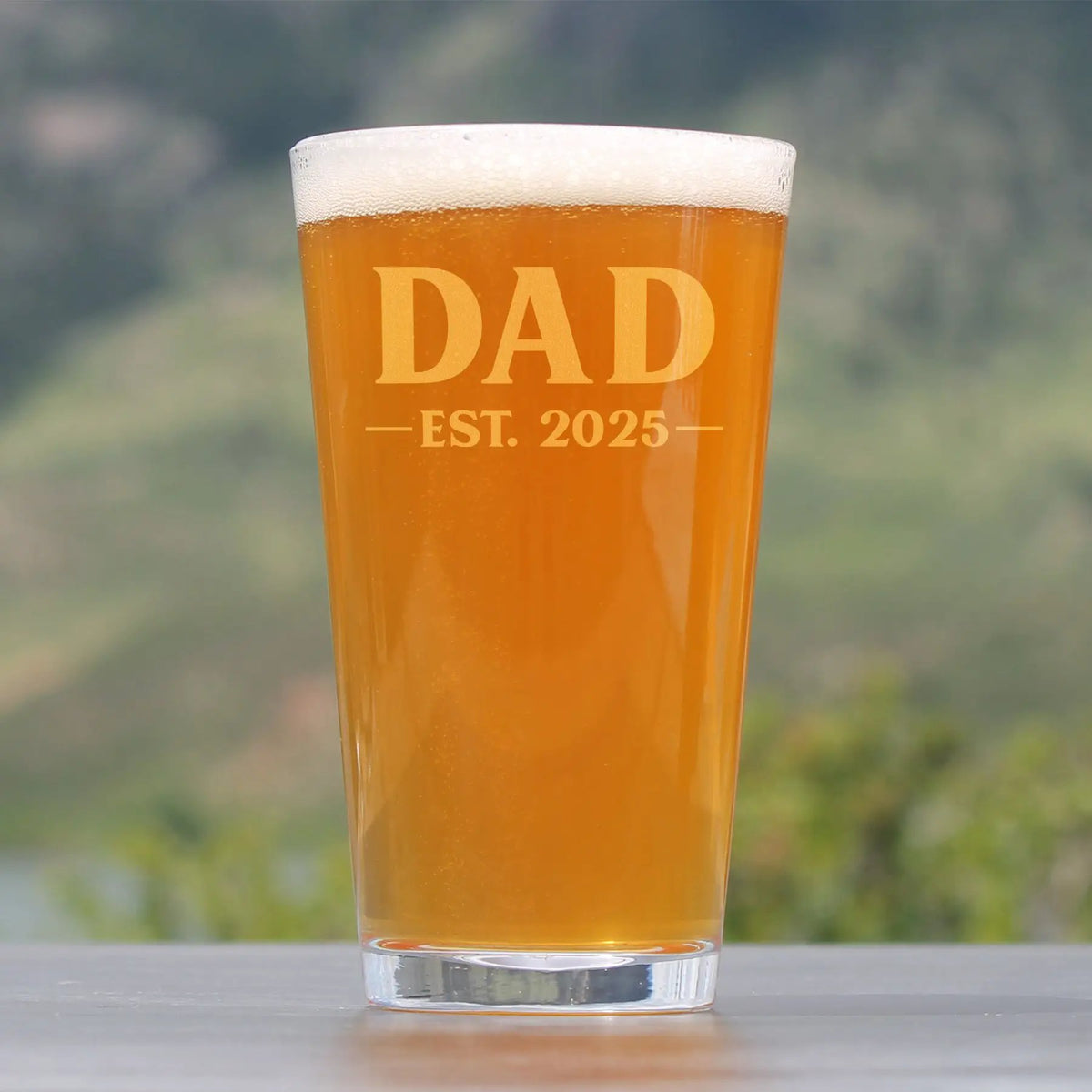 Pint Glass | 16 Oz Capacity | Precision Etched Finish | Standard Size