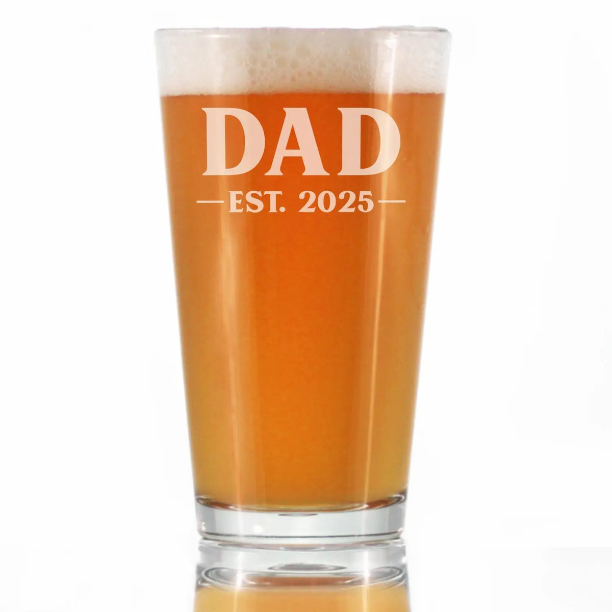 Pint Glass | 16 Oz Capacity | Precision Etched Finish | Standard Size