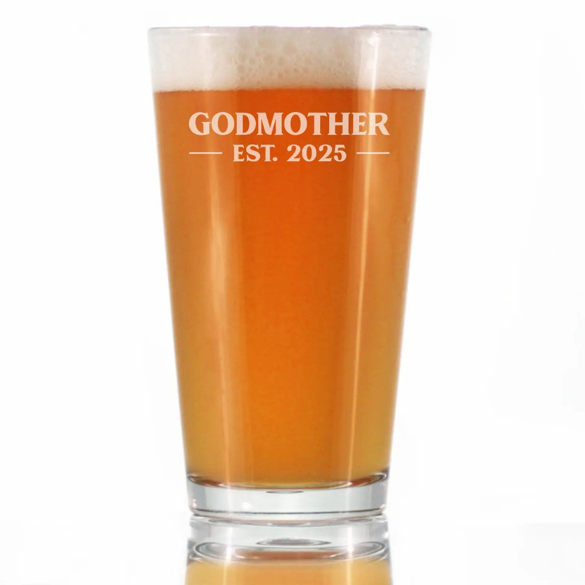 Godmother Pint Glass | Permanently Etched | 16 Ounces | Est 2025 Edition