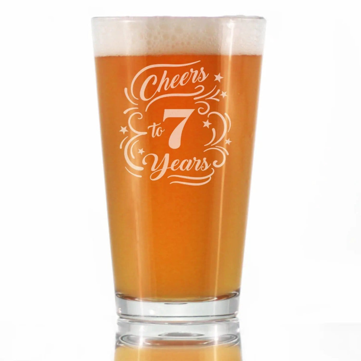 Etched Stemless Wine Glass | 11 oz | Dishwasher Safe | Cheers to Years - Anniversary Party Cups & Decor