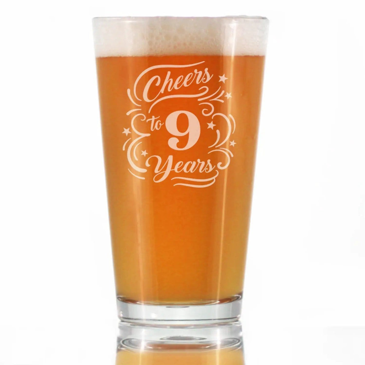 Etched Stemless Wine Glass | 11 oz | Dishwasher Safe | Cheers to Years - Anniversary Party Cups & Decor