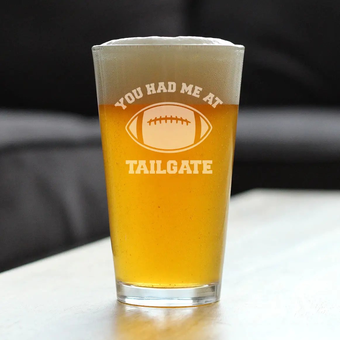 Pint Glass | 16 Oz | Hand Etched Design | Dishwasher Safe