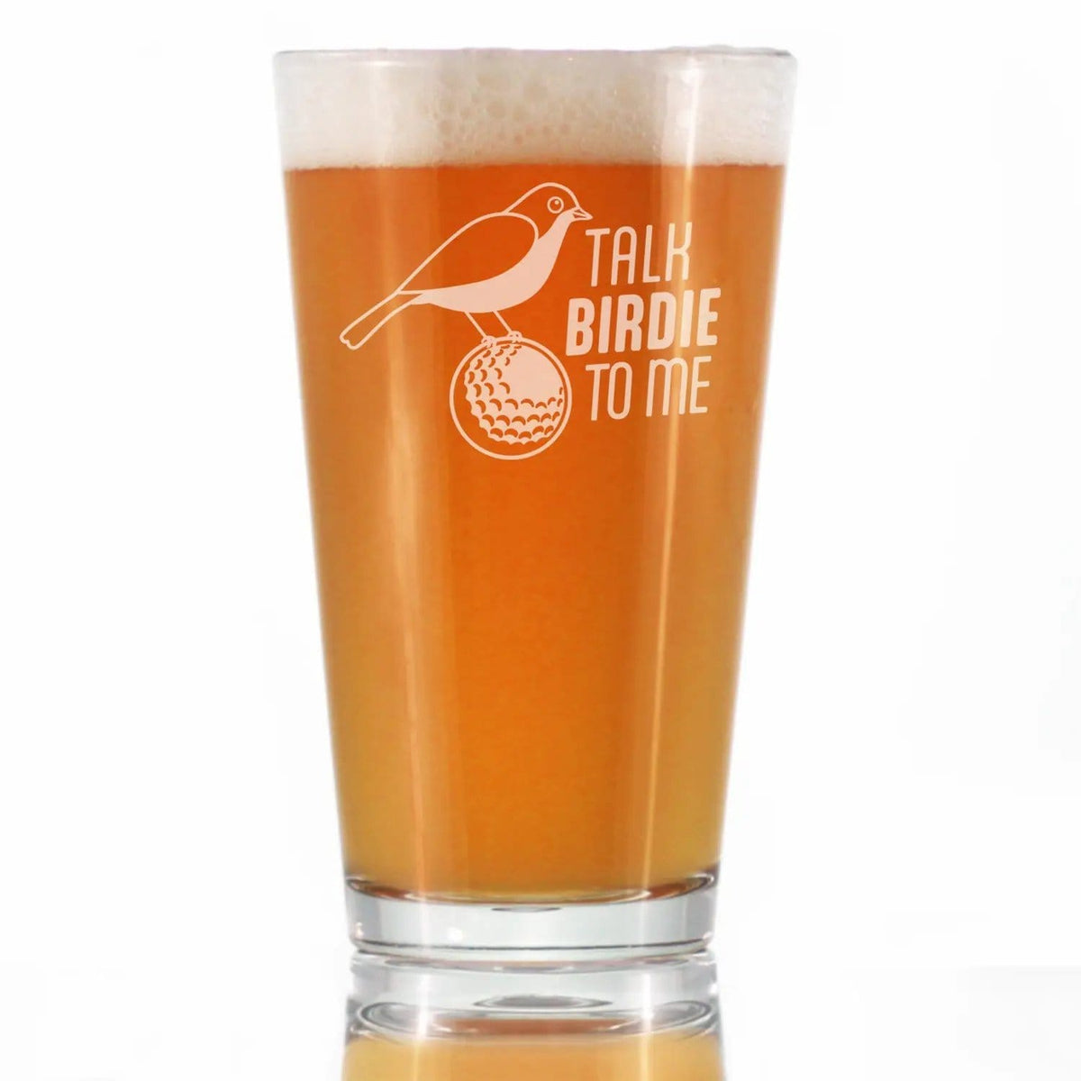 Etched Pint Glass | 16 oz Beer Glass | Dishwasher Safe | Golf Gifts Engraved