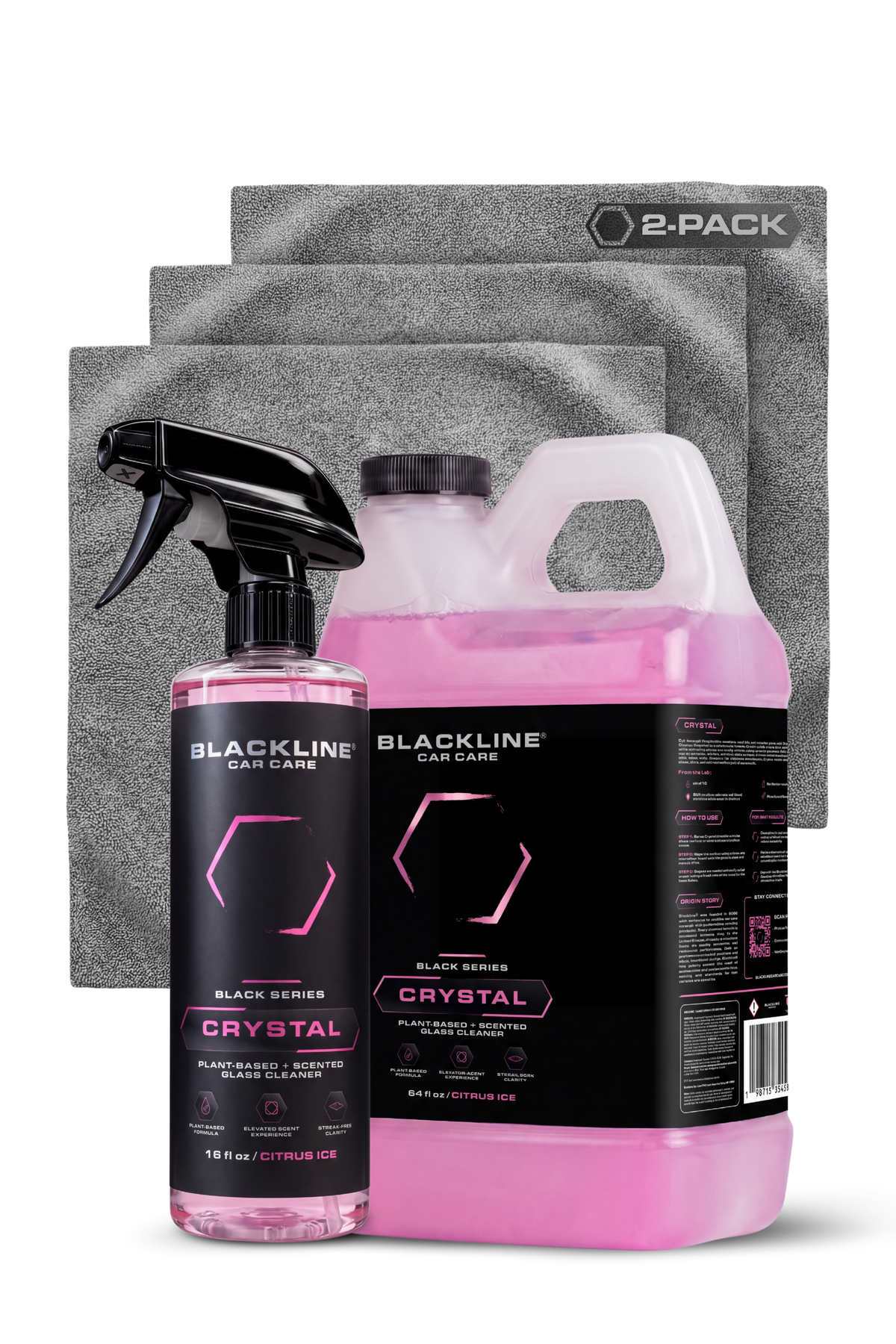 BLACKLINE Crystal Glass Cleaner | Streak-Free Formula