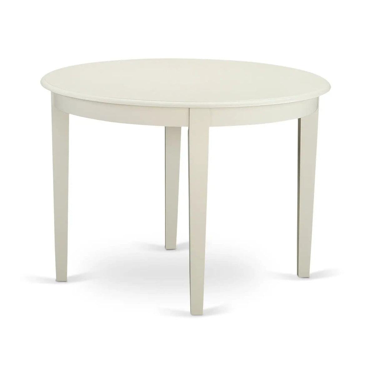 EAST WEST FURNITURE BOVE3-WHI-15 3 Piece Dining Table Set 2 Baby Blue Linen Fabric | 3-Piece Set | Linen & Fabric | linen white Finish