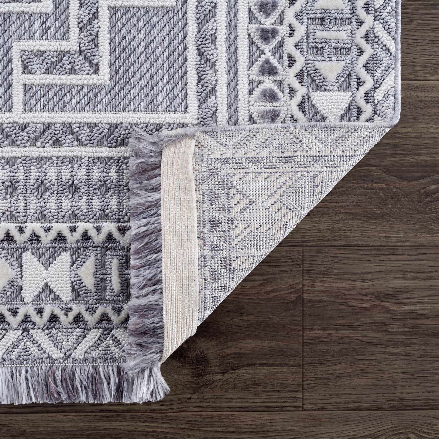 Alya Charcoal Textured Area Rug from PriceLows™