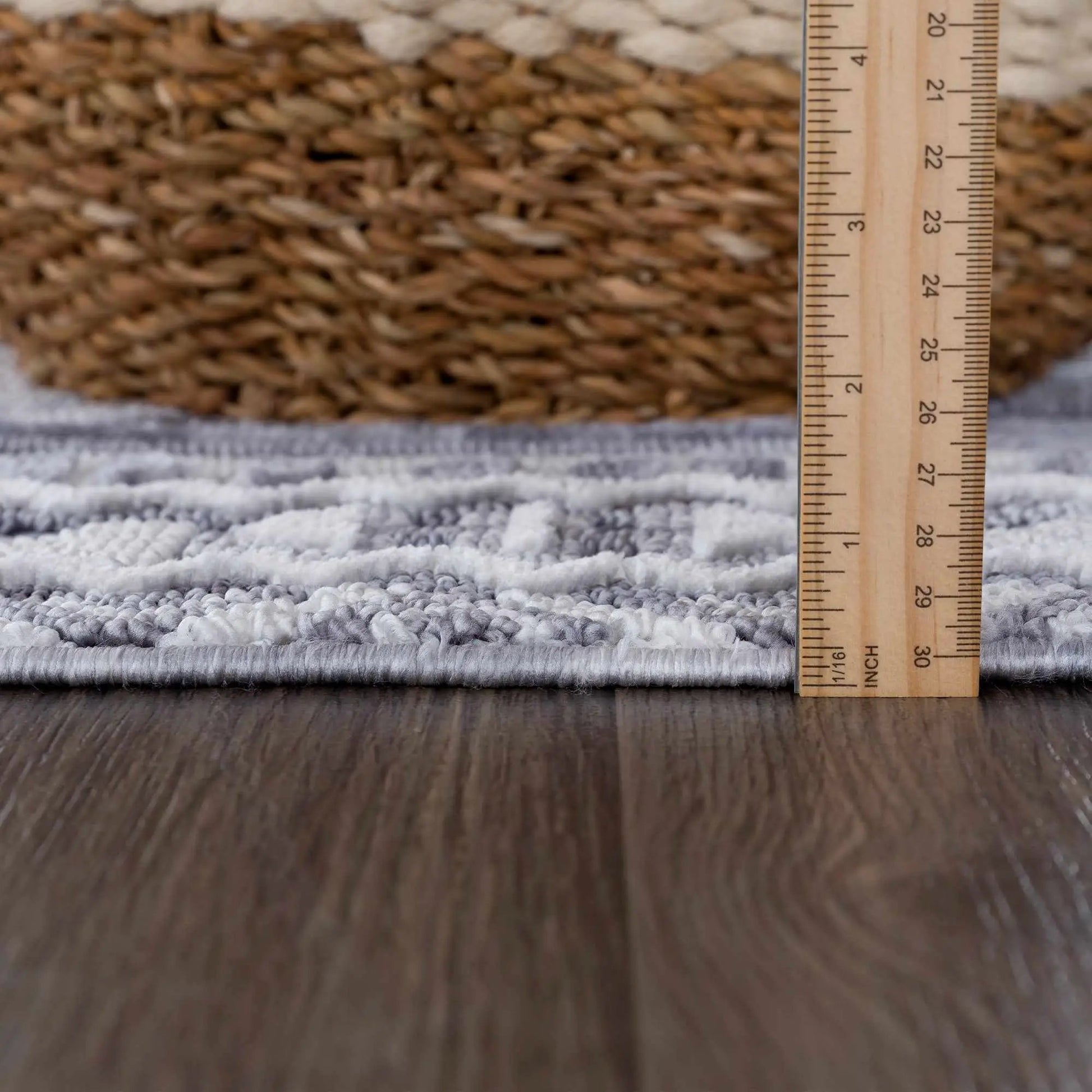 Alya Charcoal Textured Area Rug from PriceLows™