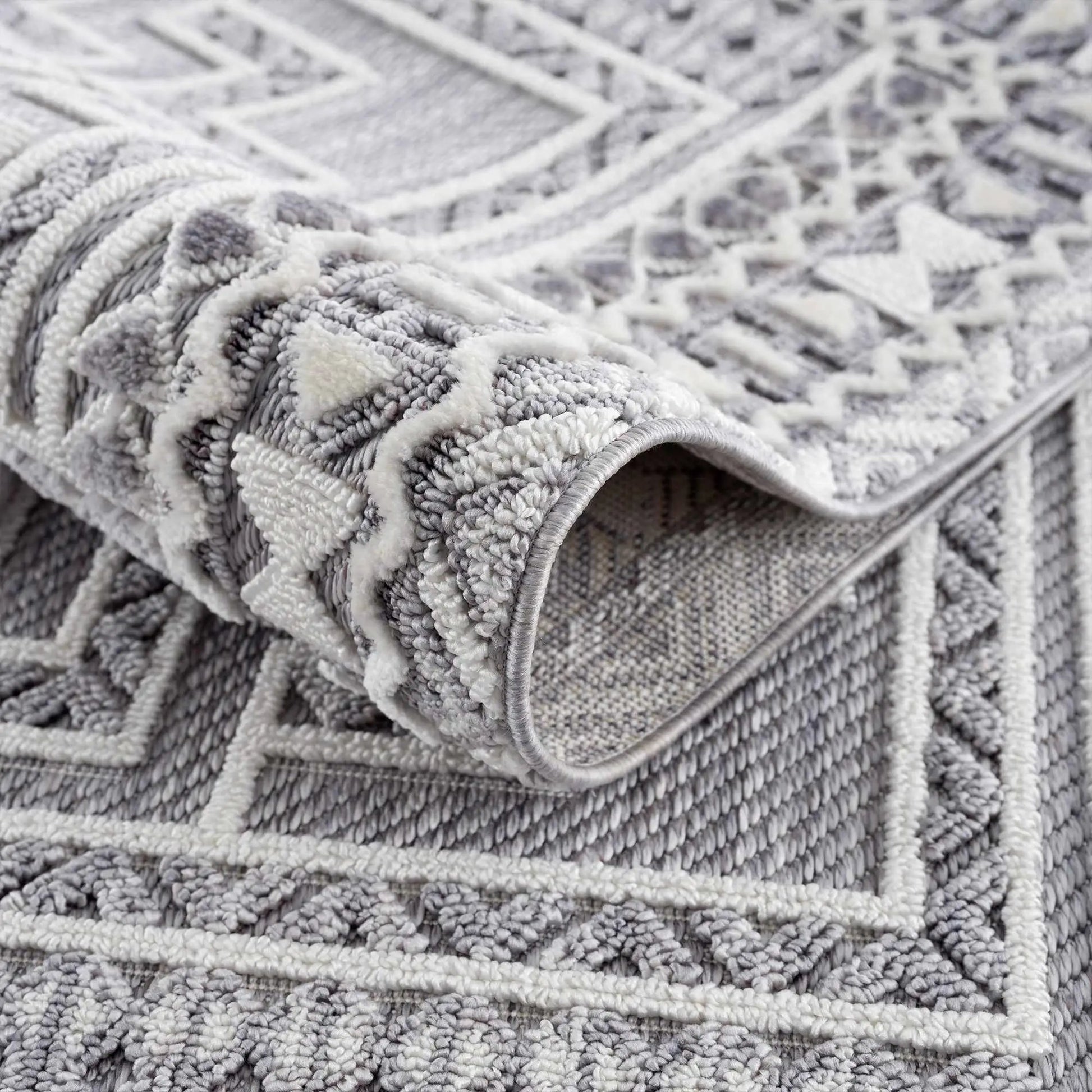 Alya Charcoal Textured Area Rug from PriceLows™