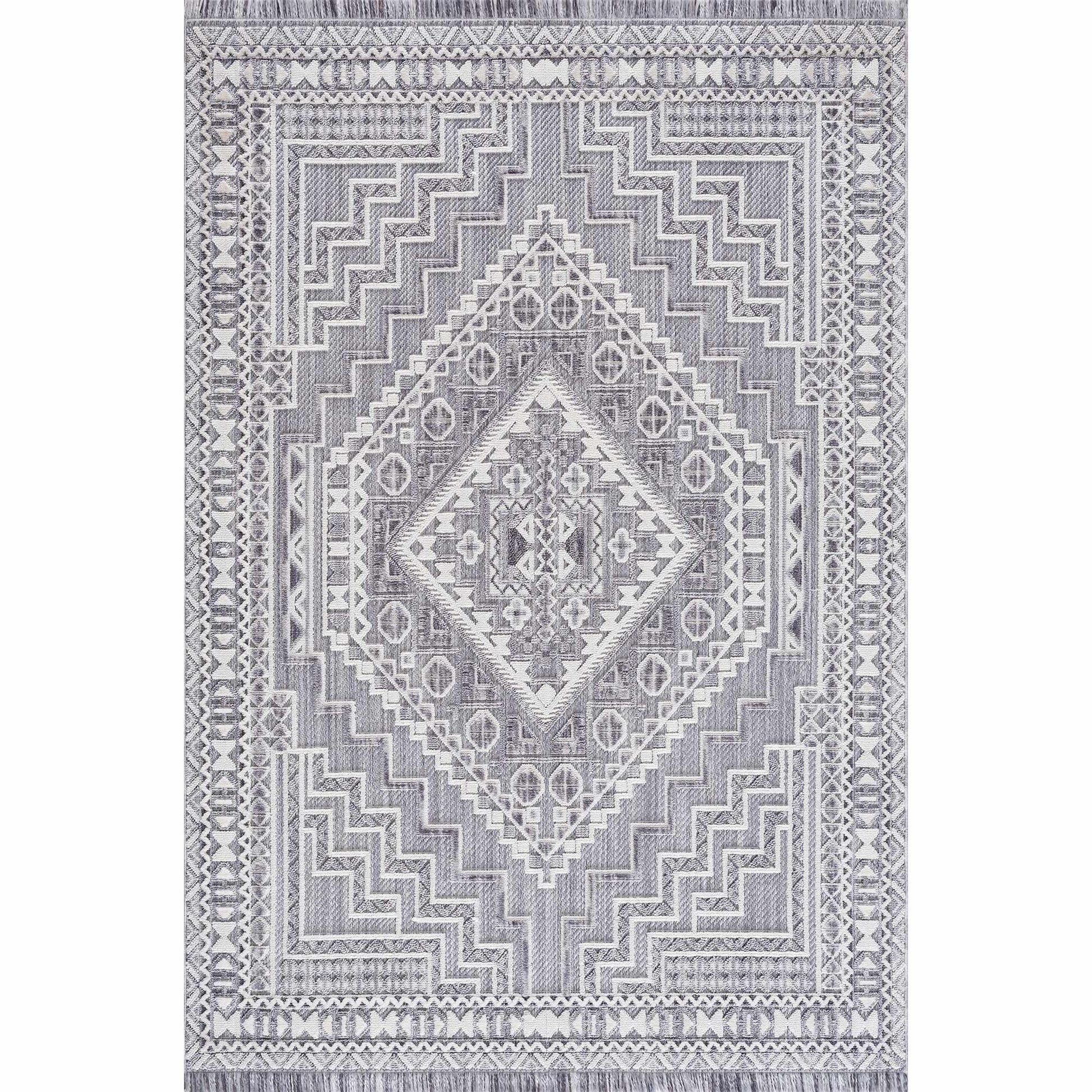 Alya Charcoal Textured Area Rug from PriceLows™