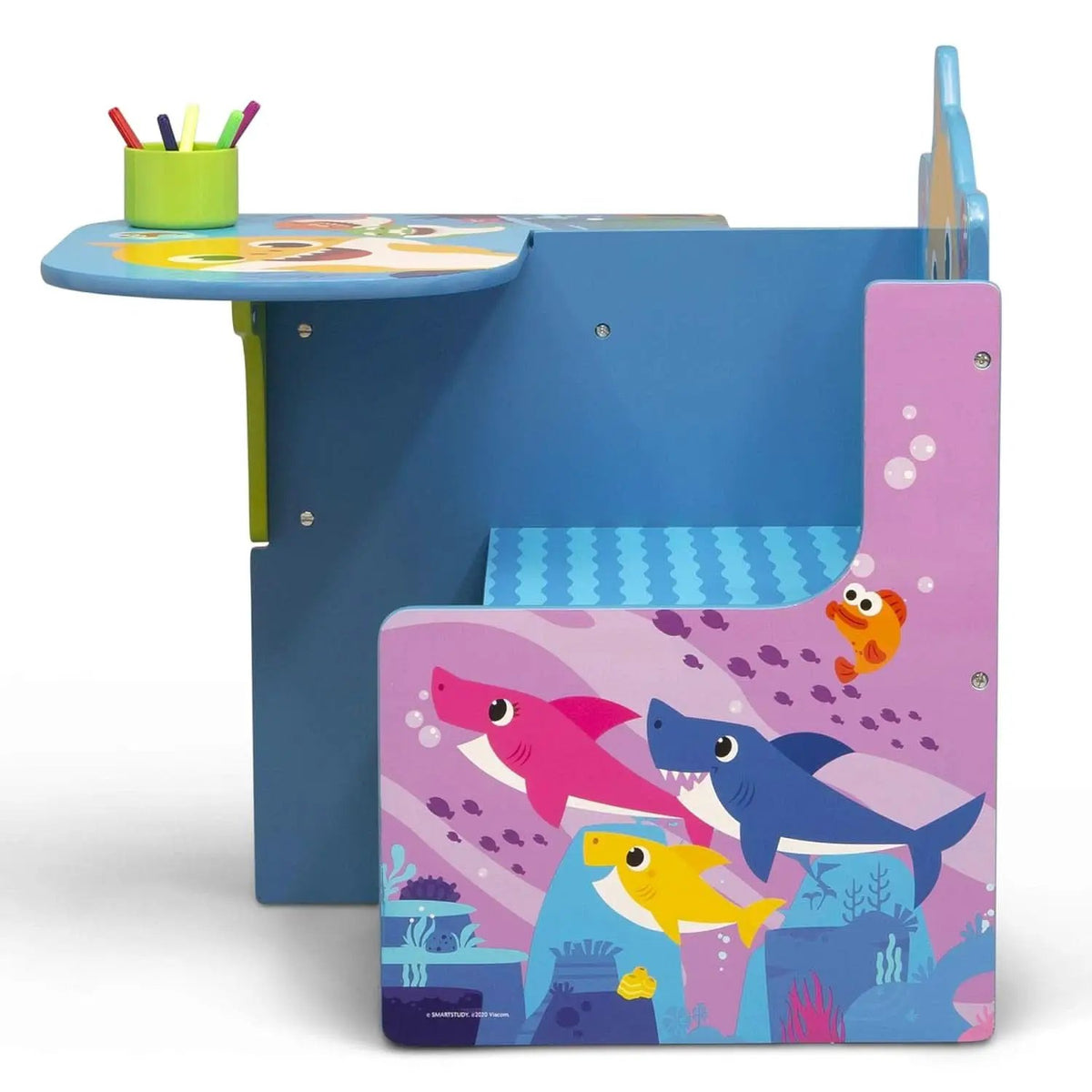 Baby Shark Kids Desk Chair With Storage Bin For Learning from PriceLows™
