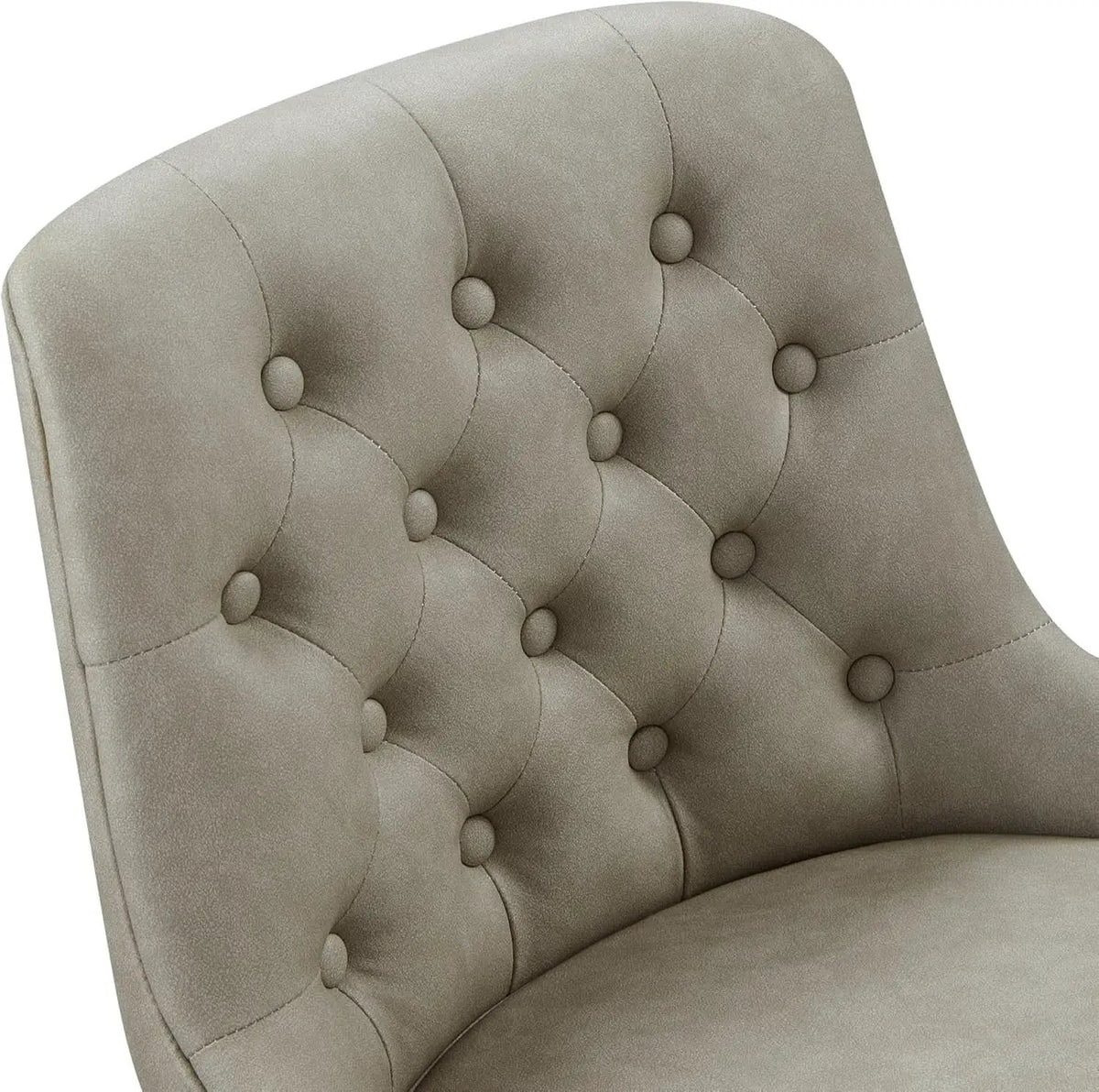 Bar Stool 30 Inch Stone Grey Upholstered 360 Degree Swivel from PriceLows™