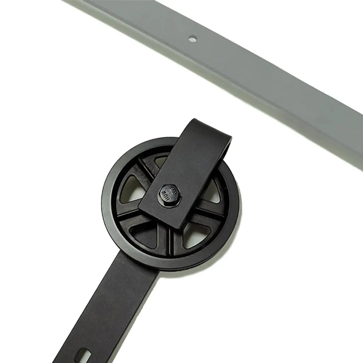 Big Spoke Wheel Roller Sliding Barn Door Hardware Kit (No Door) from PriceLows™
