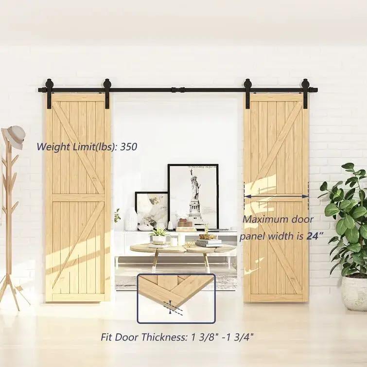 Barn Door Track Kit for Double Door (No Door) from PriceLows™