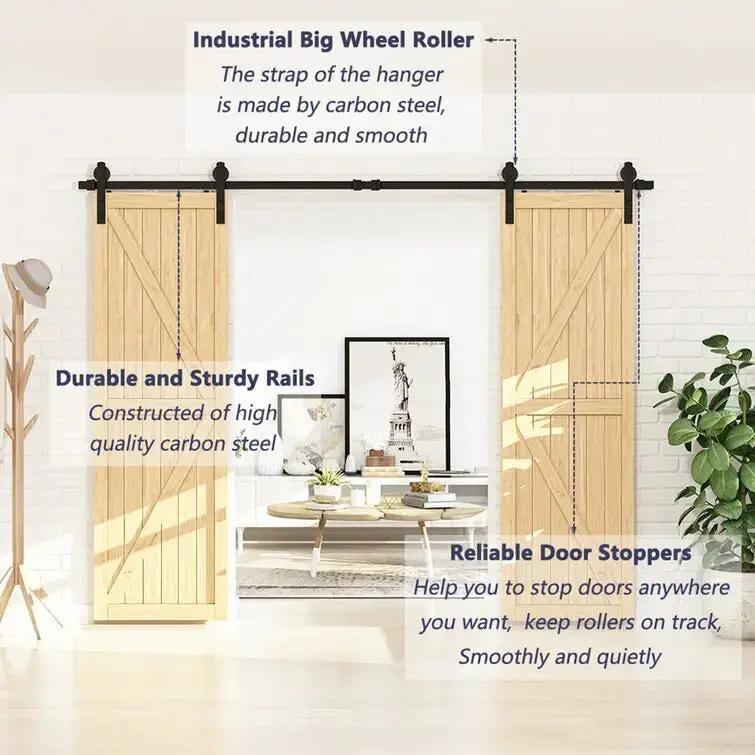 Barn Door Track Kit for Double Door (No Door) from PriceLows™
