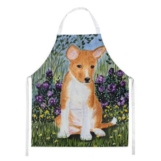 Kitchen Apron | Bib Style Unisex | 27"W x 30"H | Basenji