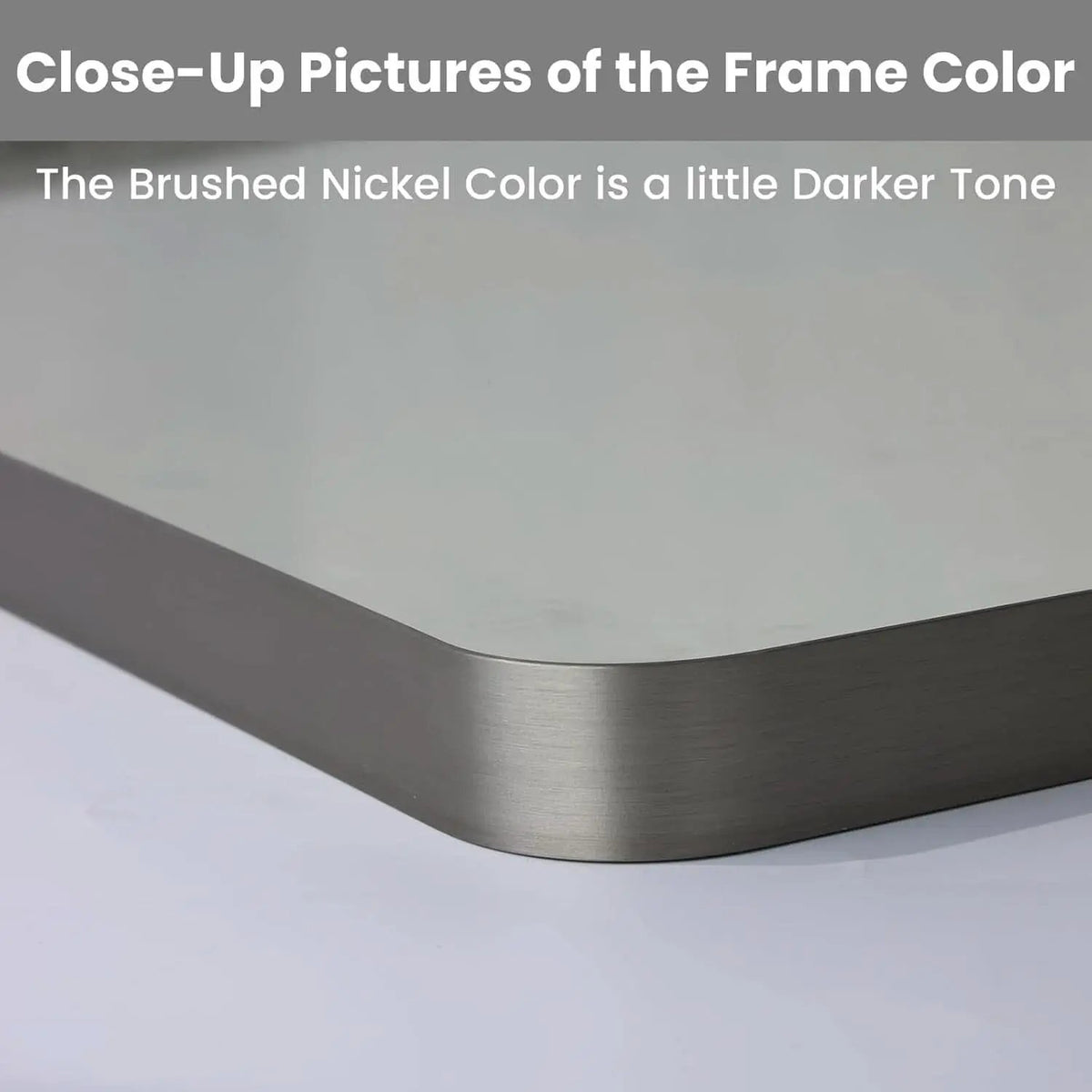22x30 Inch Brushed Nickel Bathroom Mirror Anti Rust from PriceLows™