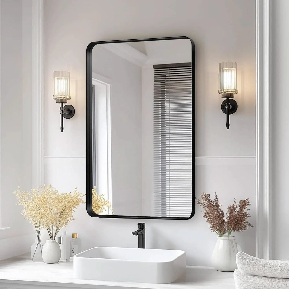 Bathroom Vanity Mirror 30x22 Aluminum Frame Durable from PriceLows™