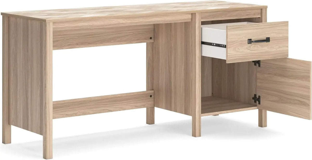 Battelle 60 Inch Wide Light Brown Home Office Desk from PriceLows™