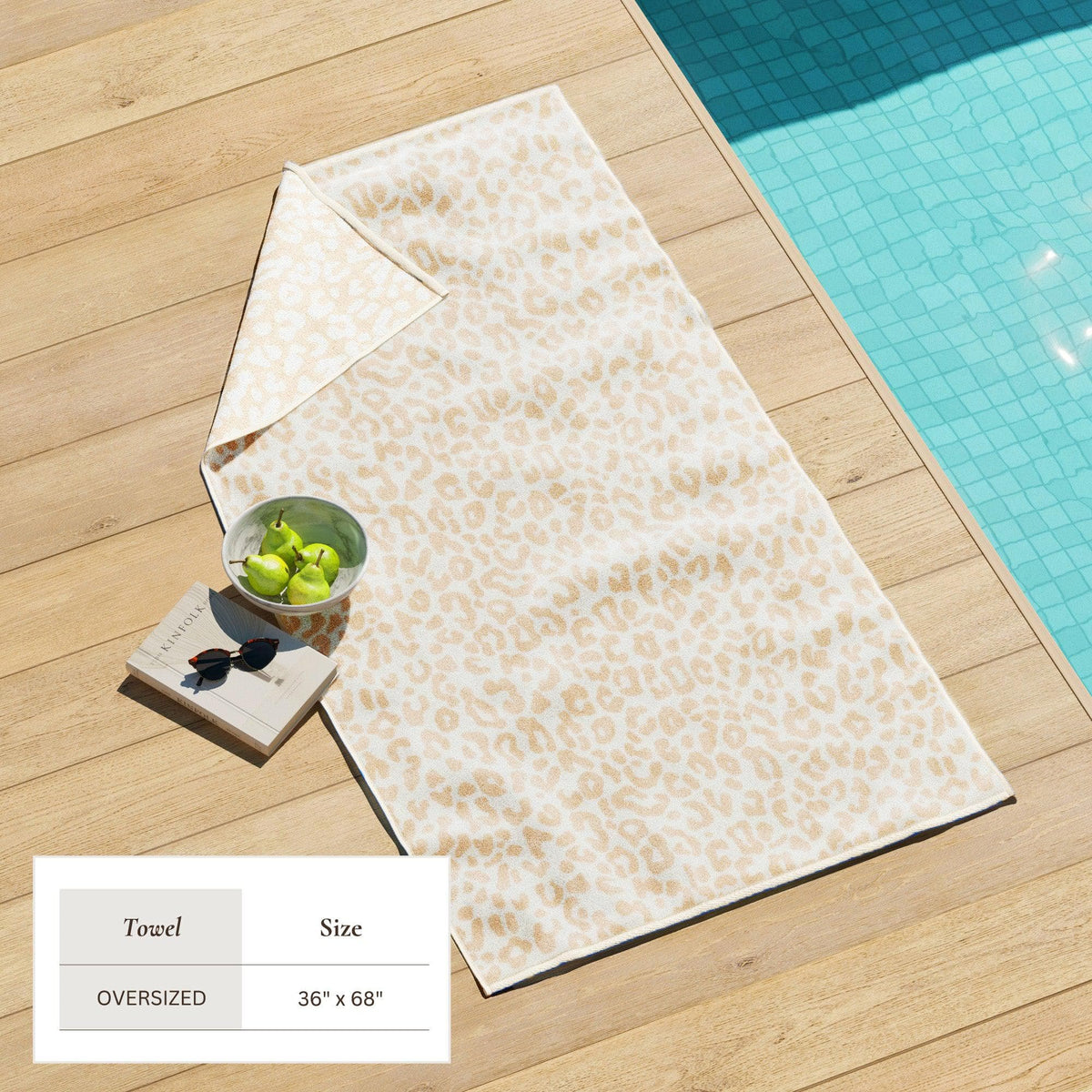 Oversized Retro Printed Beach Towel - St. Barts Collection from PriceLows™
