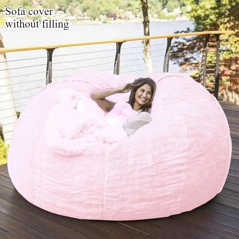 Compressed lazy sofa cover does not contain filling oversized bean bag bag jacket Arctic velvet cross-border foreign trade from PriceLows™