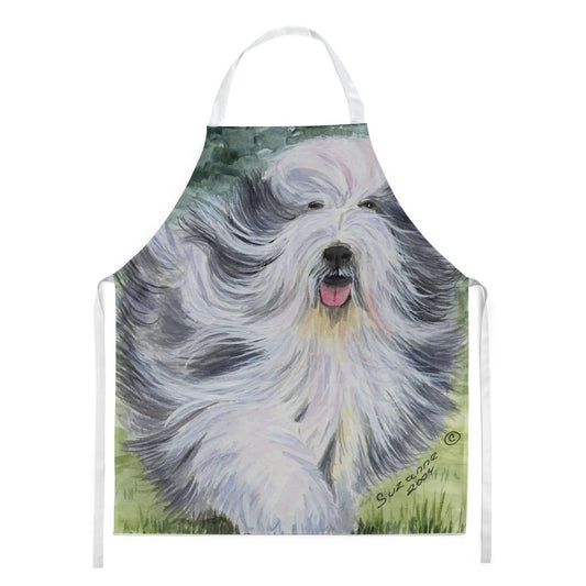 Kitchen Apron | Bib Style Unisex | 27"W x 30"H | Bearded Collie (Style 2)