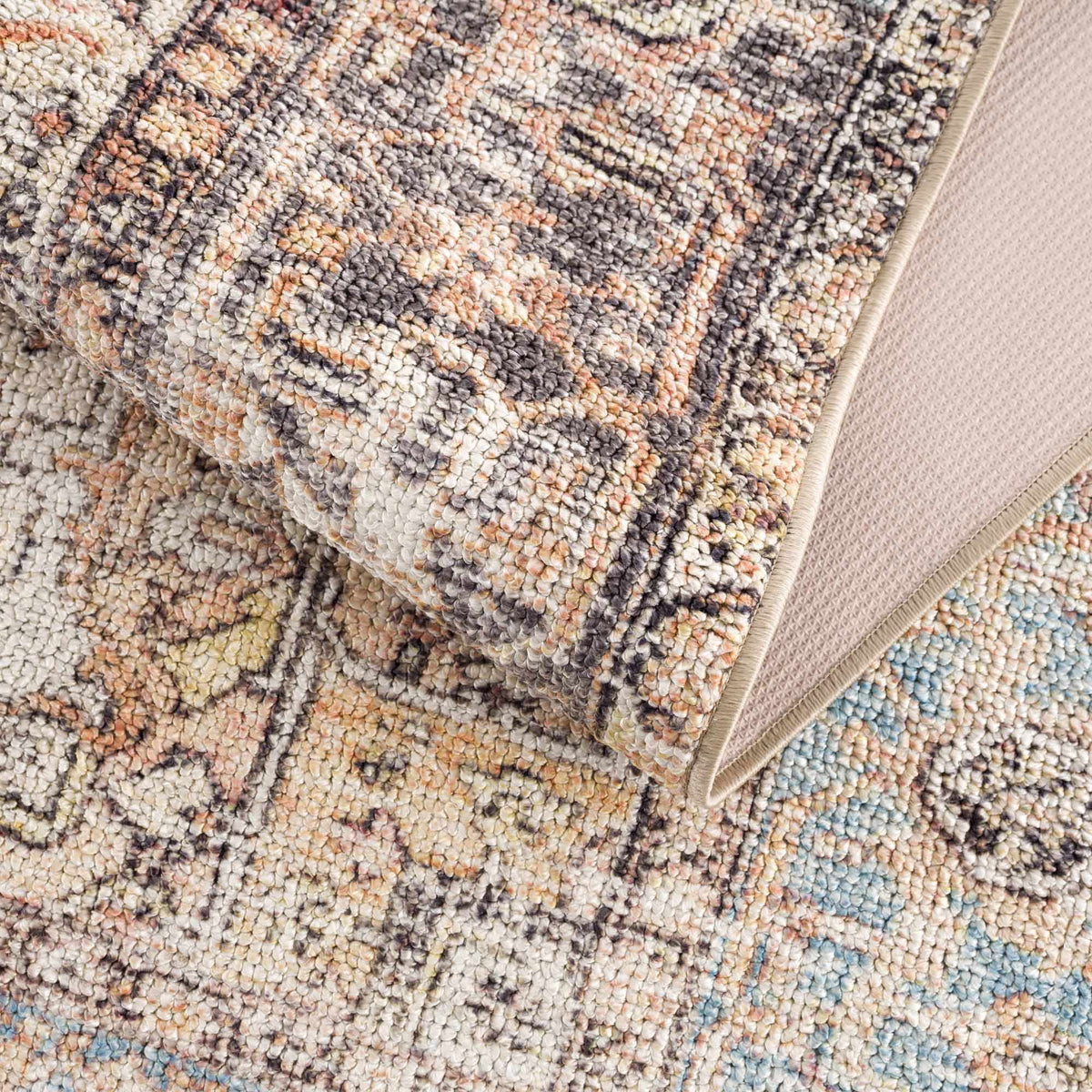 Beck Peach Washable Area Rug from PriceLows™