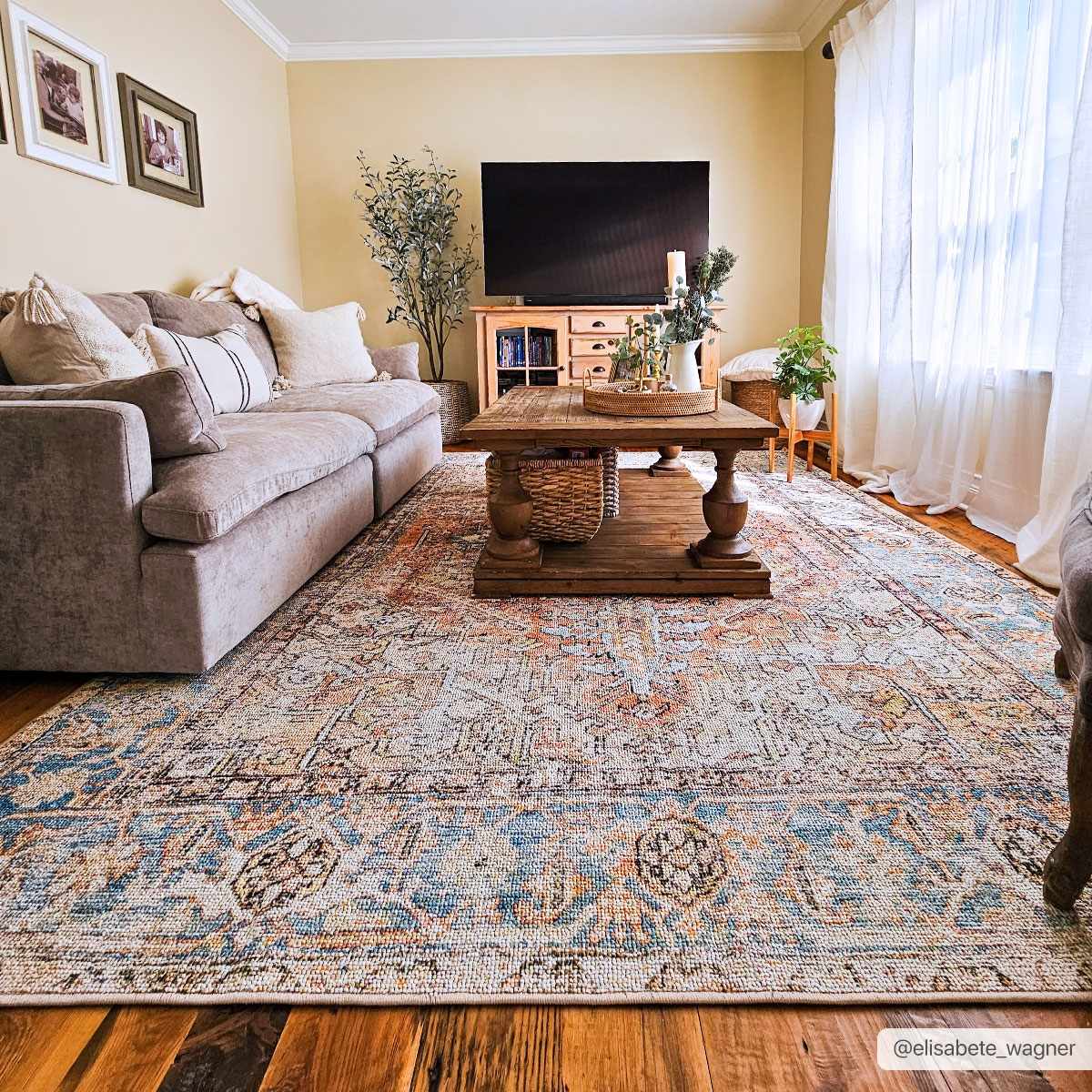 Beck Peach Washable Area Rug from PriceLows™