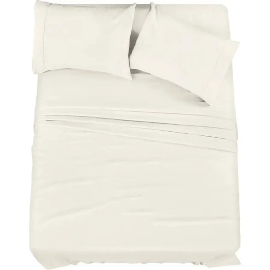 King Sheet Set 4 Piece Bed Sheets for King Size Bed, Soft and Breathable Microfiber, Includes 1 Fitted Sheet, 1 Flat Sheet and 2 from PriceLows™