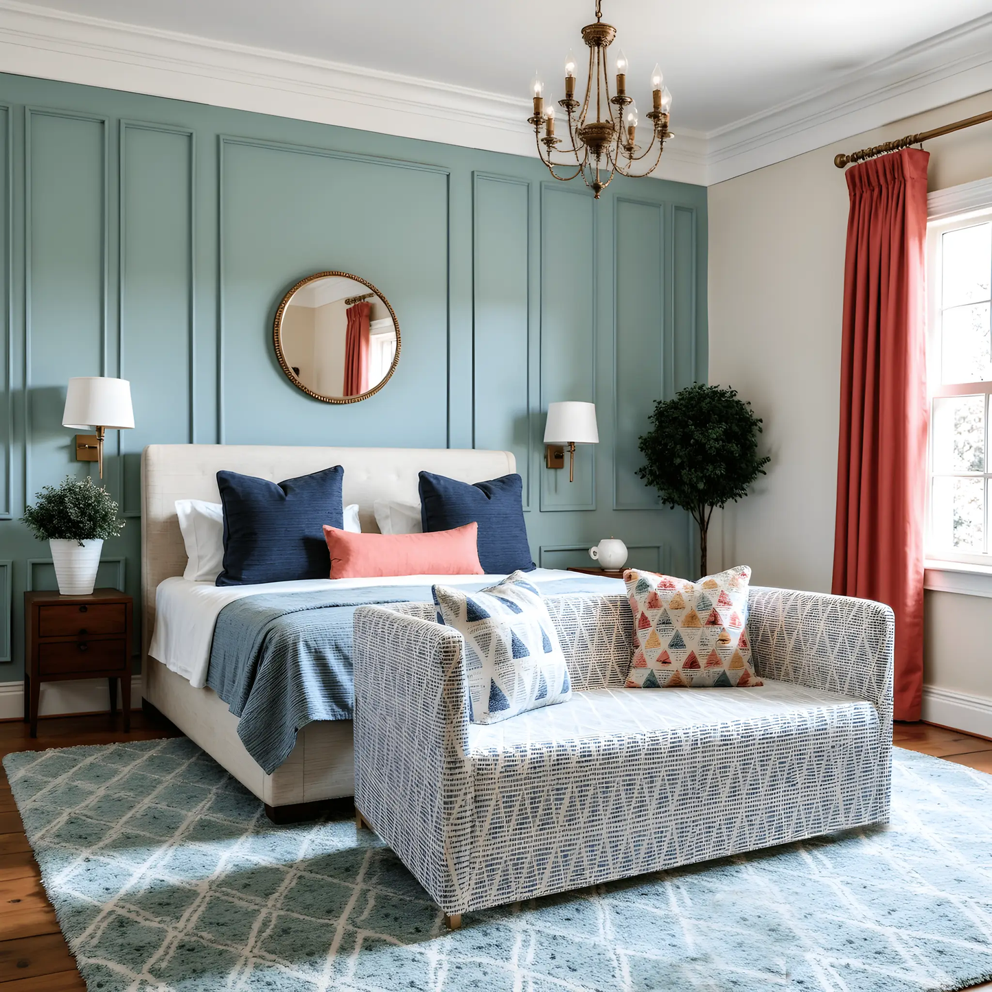 Boho Indigo Blue Slipcover – Compatible with IKEA Knopparp Sofa (3-Seater) from PriceLows™