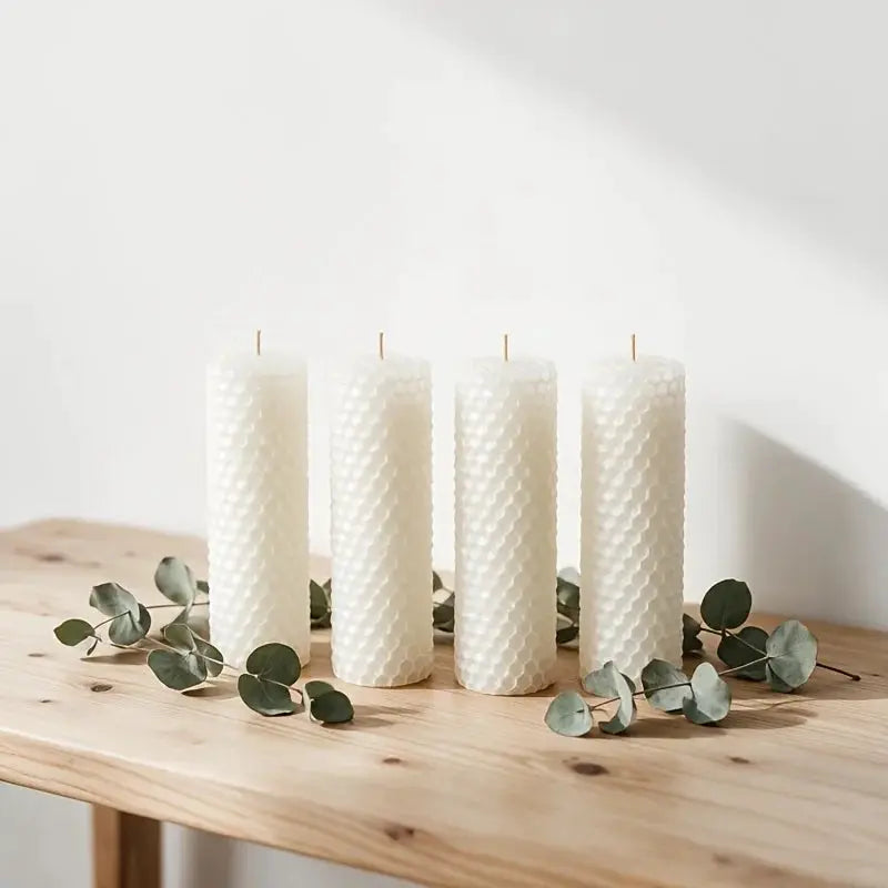 Beeswax Pillar Candles | Honey Scented | PriceLows™