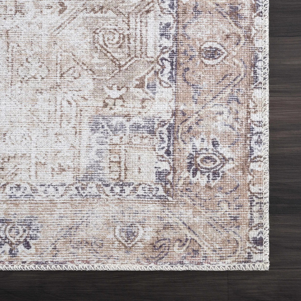 Beige Rosman Washable Area Rug from PriceLows™