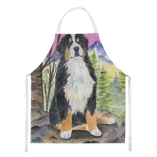Kitchen Apron | Bib Style Unisex | 27"W x 30"H | Bernese Mountain Dog