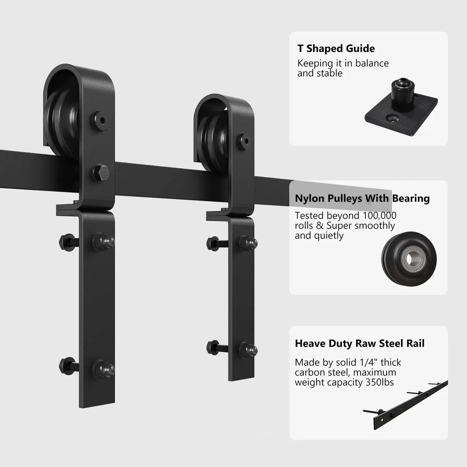 Bi-Folding Sliding Barn Door Hardware Track Kit (No Door) from PriceLows™