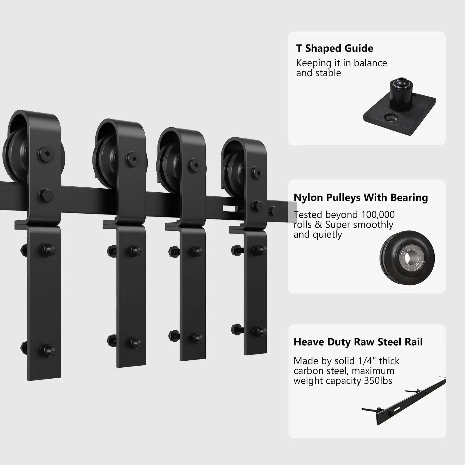 Bi-Folding Sliding Barn Door Hardware Track Kit (No Door) from PriceLows™