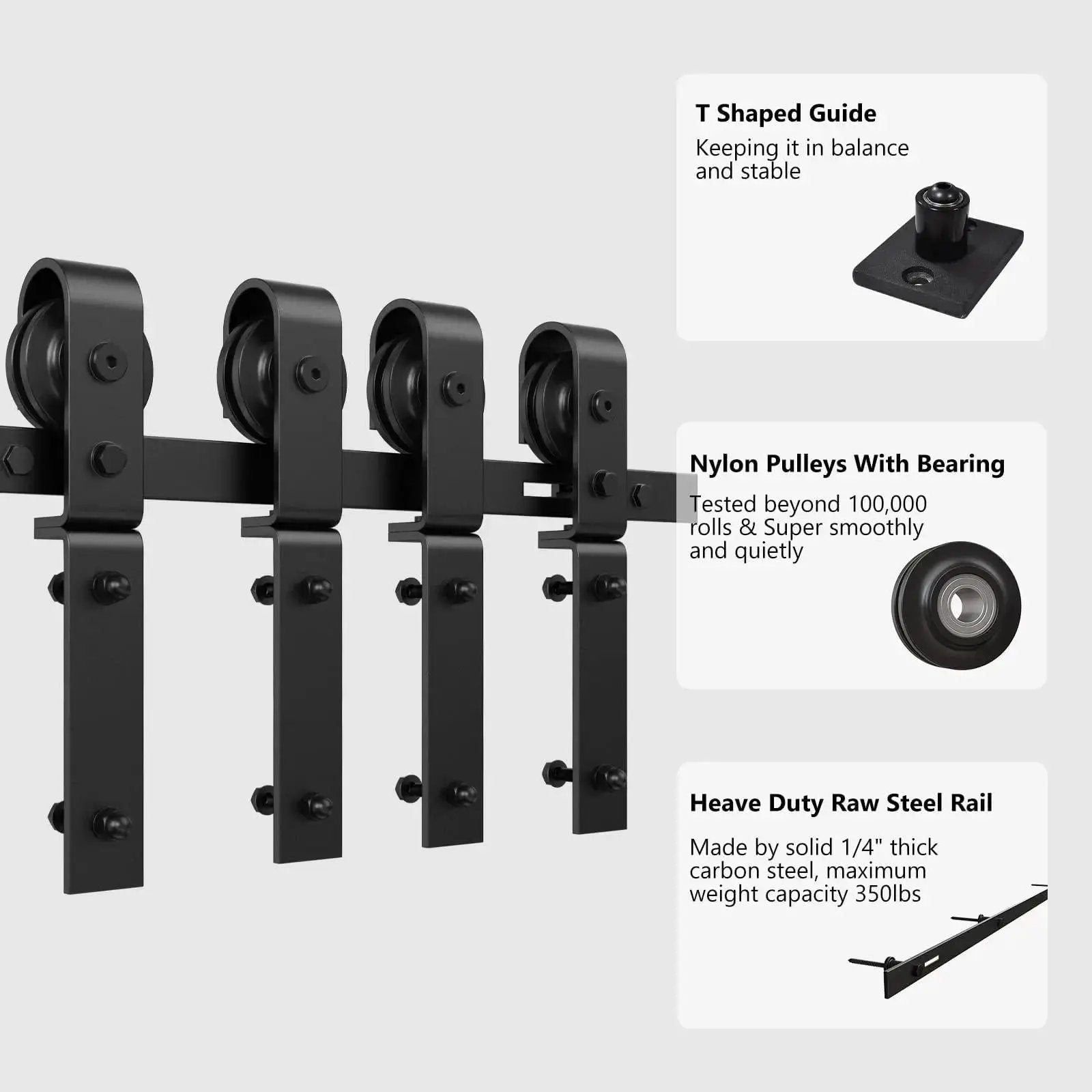 Bi-Folding Sliding Barn Door Hardware Track Kit (No Door) from PriceLows™